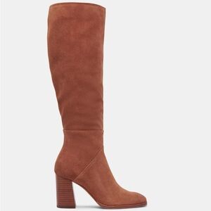 Dolce Vita Fynn Dark Brown Suede Heeled Boots